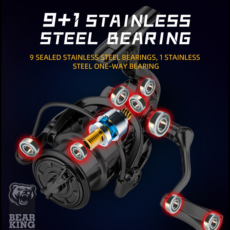 Bearking Máy Câu Cá 5.5: 1 12kg max Bằng Thép Không Gỉ Chất Lượng Cao|