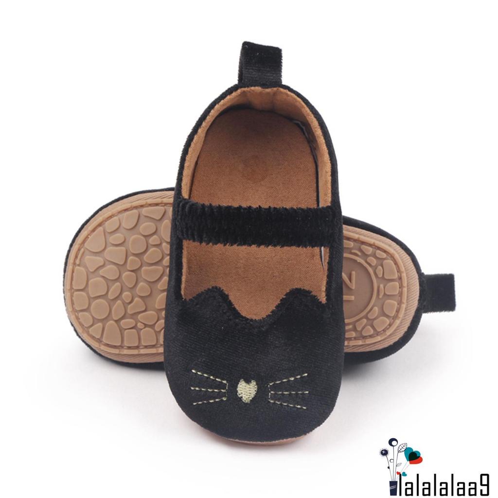 Giày Búp Bê Đế Mềm Chống Trượt Họa Tiết Hoạt Hình Xinh Xắn Cho Bé Gái