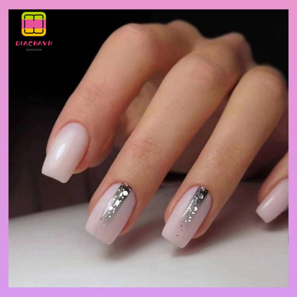 DIACHAVN Bộ 24 Móng Tay Giả Họa Tiết Da Báo