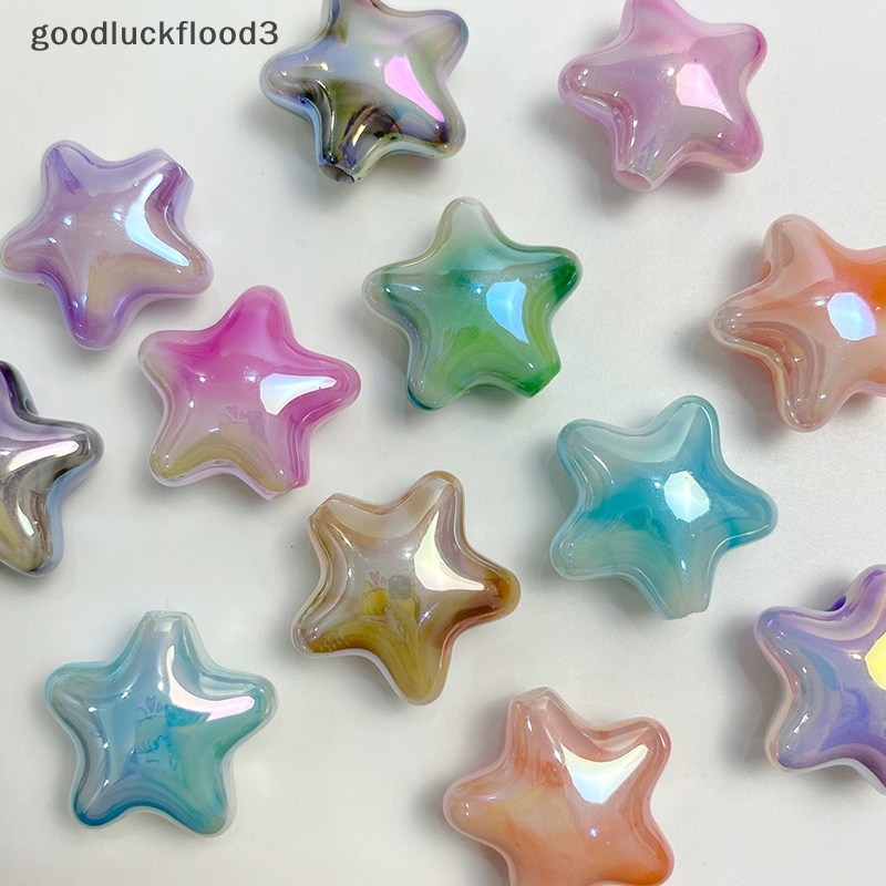 10 Hạt Acrylic Hình Ngôi Sao Năm Cánh Lấp Lánh Đầy Màu Sắc Dễ Thương Trang Trí Vòng Tay DIY [f