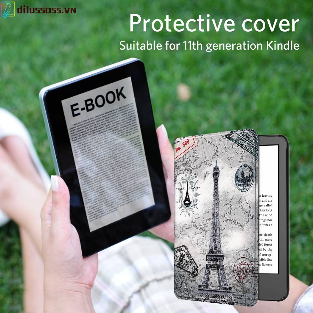 Bao Da Máy Tính Bảng PU In Hình Vẽ Cho Amazon All-new Kindle 2022