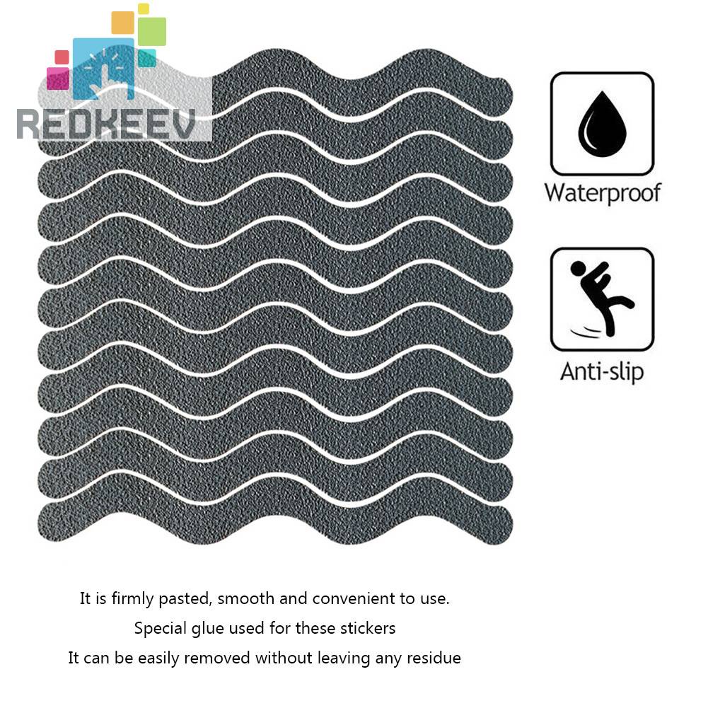 Bộ 24 Dải Dán Chống Trượt Chống Thấm Nước Hình Chữ S Trong Suốt Dành Cho Nhà Bếp / Phòng Tắm