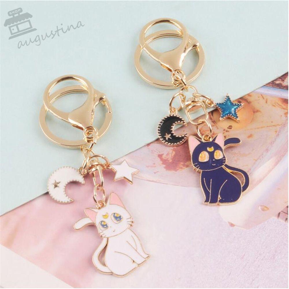 AUGUSTINA Móc Khóa Hình Nhân Vật Hoạt Hình Anime Dễ Thương