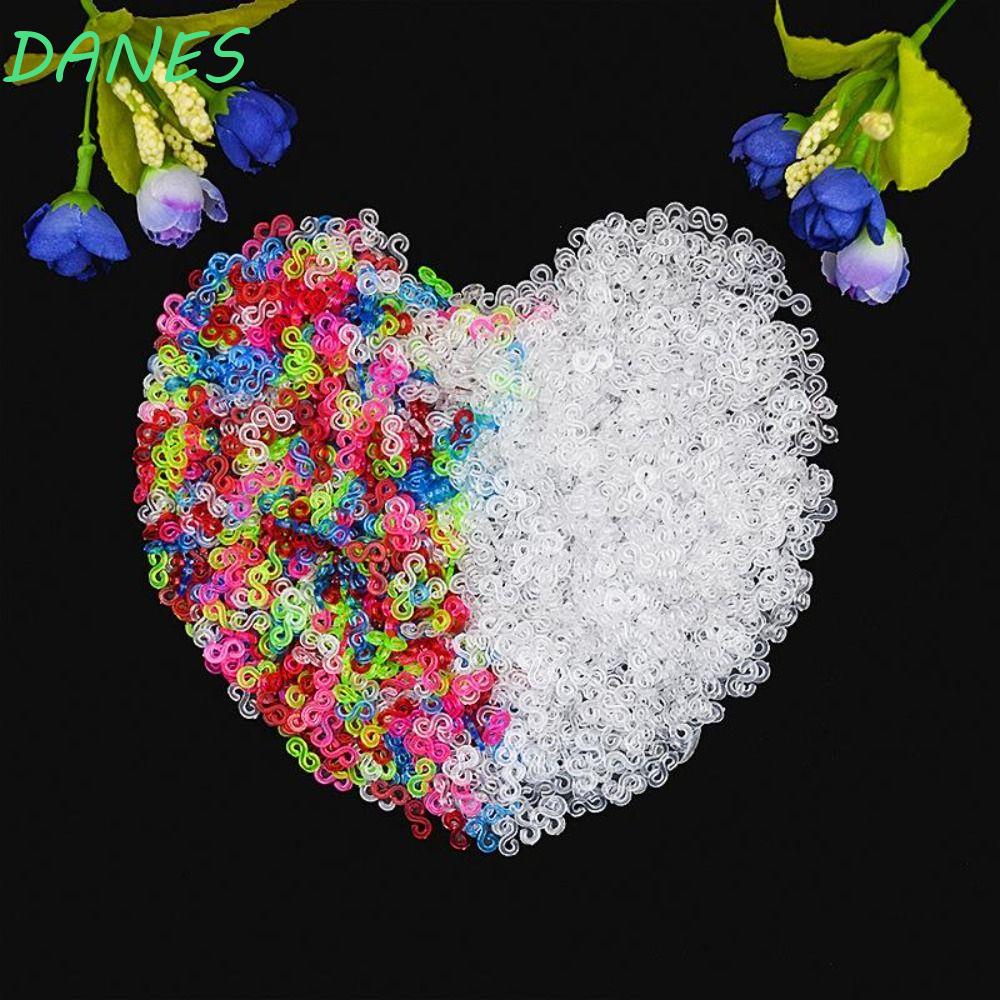 Bộ 500 Kẹp Acrylic Trong Suốt Nhiều Màu Dùng Làm Trang Sức