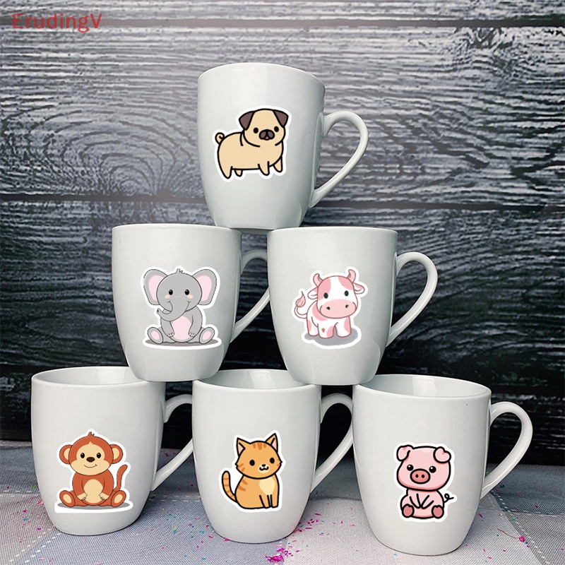 Bộ 50 Miếng Dán Hoạt Hình Động Vật Dễ Thương Trang Trí Vali / Laptop / Xe Hơi / Xe Máy