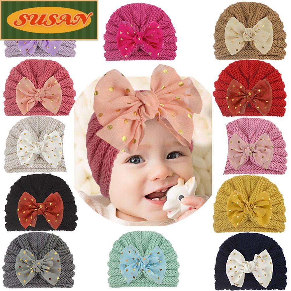 SUSANS Mũ Turban Dệt Kim Co Dãn Cho Bé