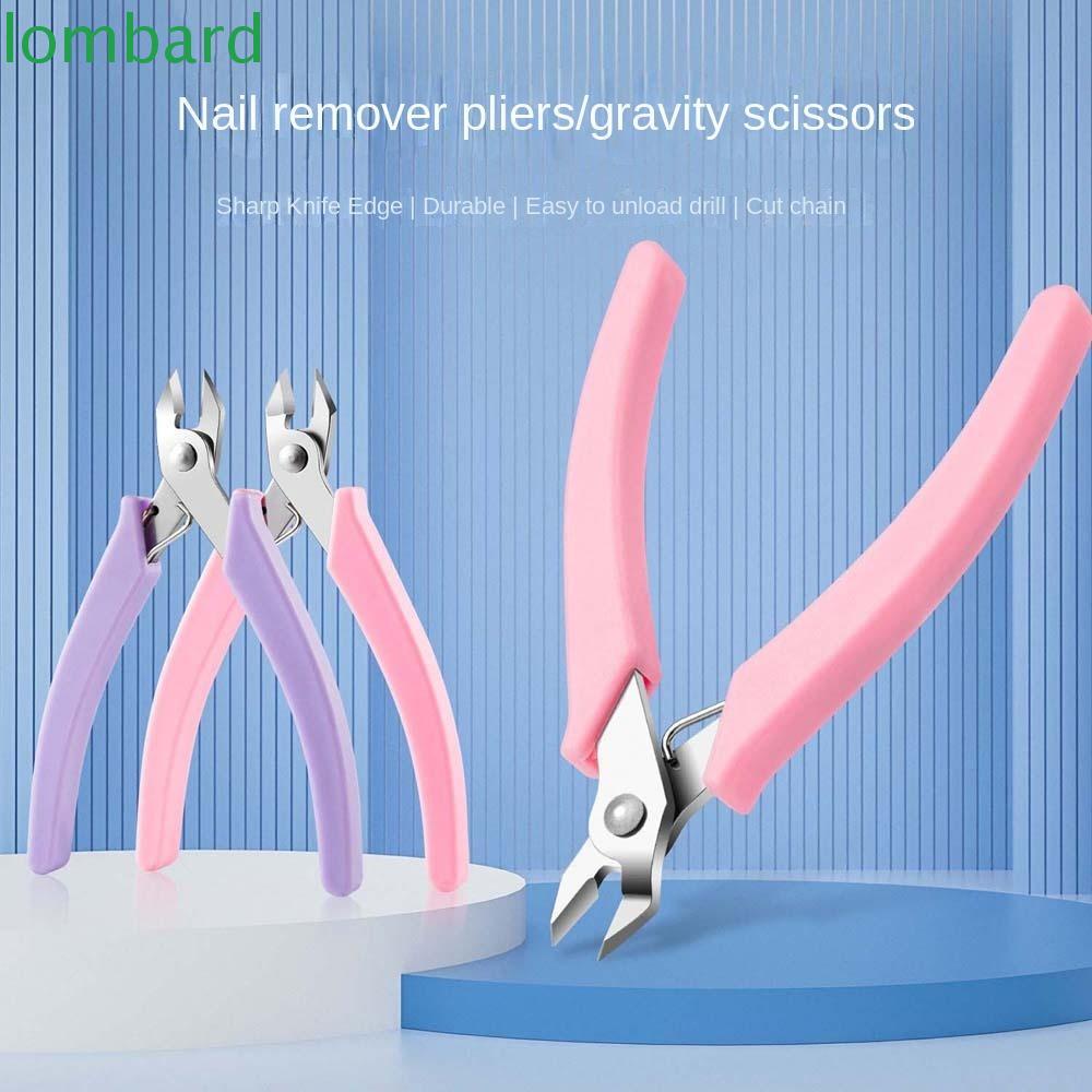 LOMBARD Kìm Cắt Móng Tay Tẩy Tế Bào Chết Bằng Thép Không Gỉ Đa Năng Cho Salon Làm Móng