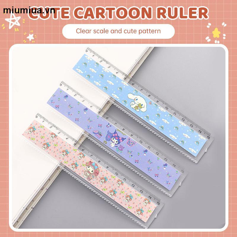 Miumiua🔮Sanrio Thước Cong 15CM Họa Tiết Hoạt Hình Kuromi Dễ Thương Cho Học Sinh