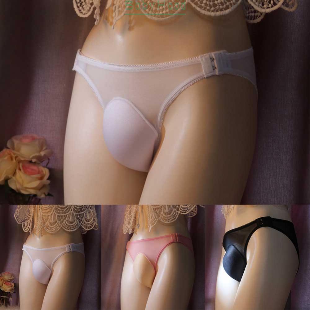 Men\'s Brief Crossdress Lingerie Low Waist Mesh Panties Panties Polyester#BBHOOD
