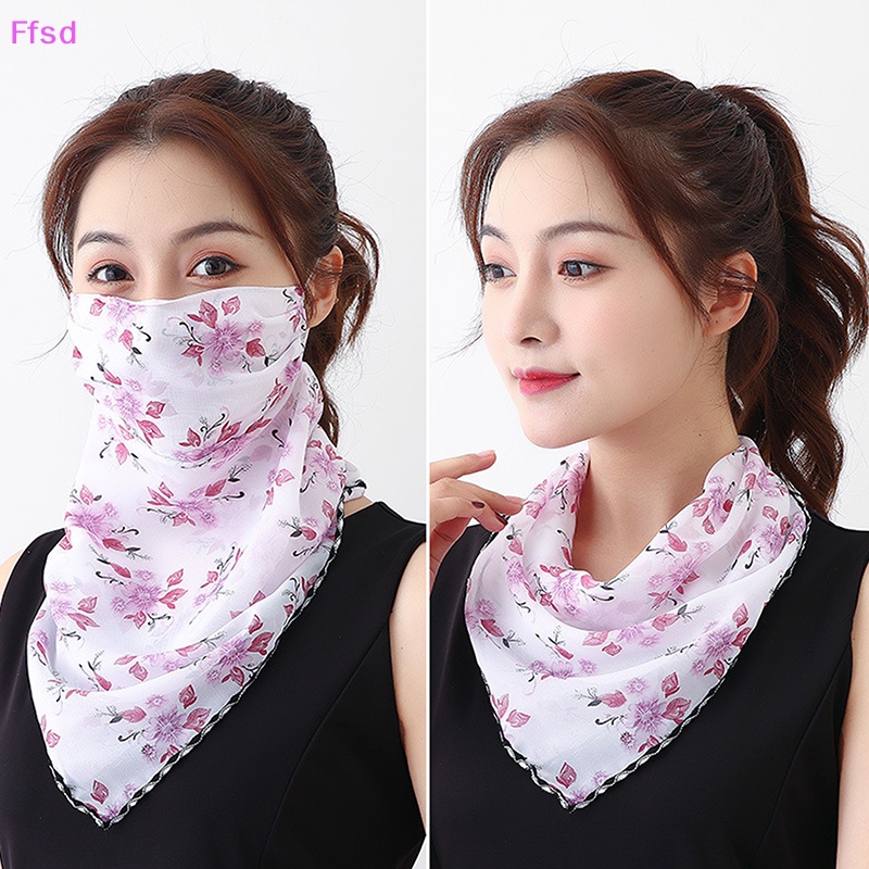 1 Khẩu Trang Chống Nắng Chống Bụi Bằng Lụa Có Móc Tai Cho Nữ