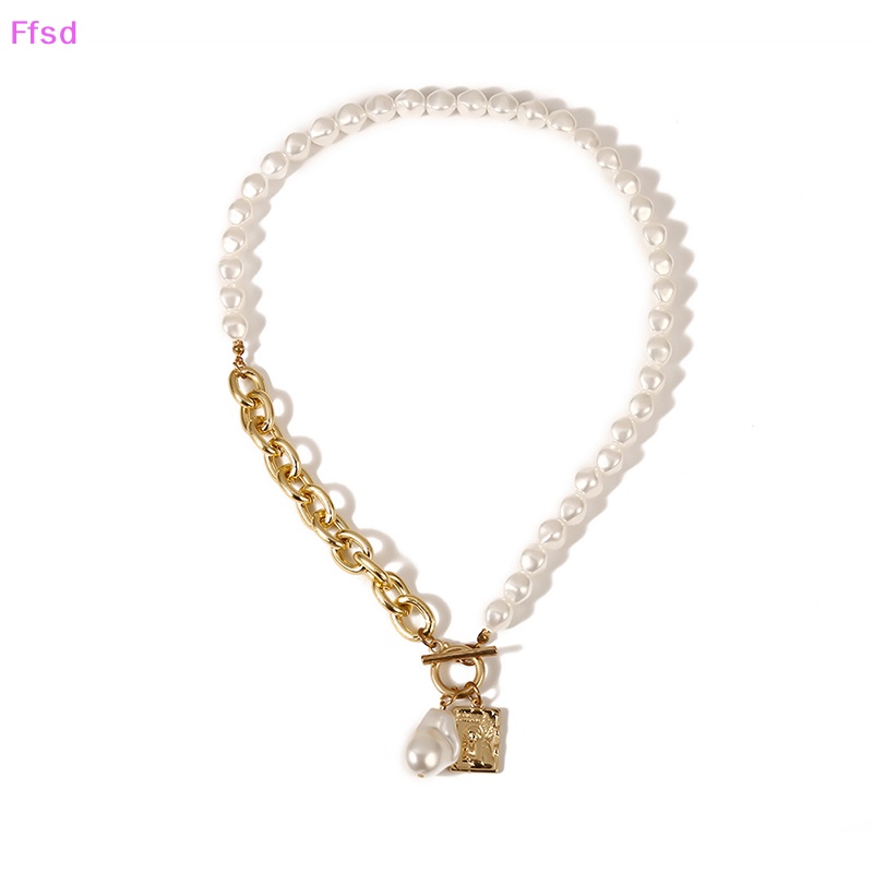 {Ffsd} Vòng Cổ Choker Phối Hạt Ngọc Trai Rỗng Thời Trang Làm Quà Tặng Cho Nữ