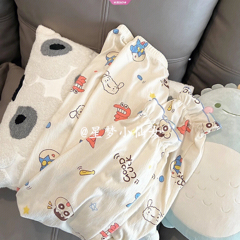 SANRIO Bộ Đồ Ngủ Ngắn Tay Họa Tiết Hoạt Hình My Melody Dễ Thương Dành Cho Nữ