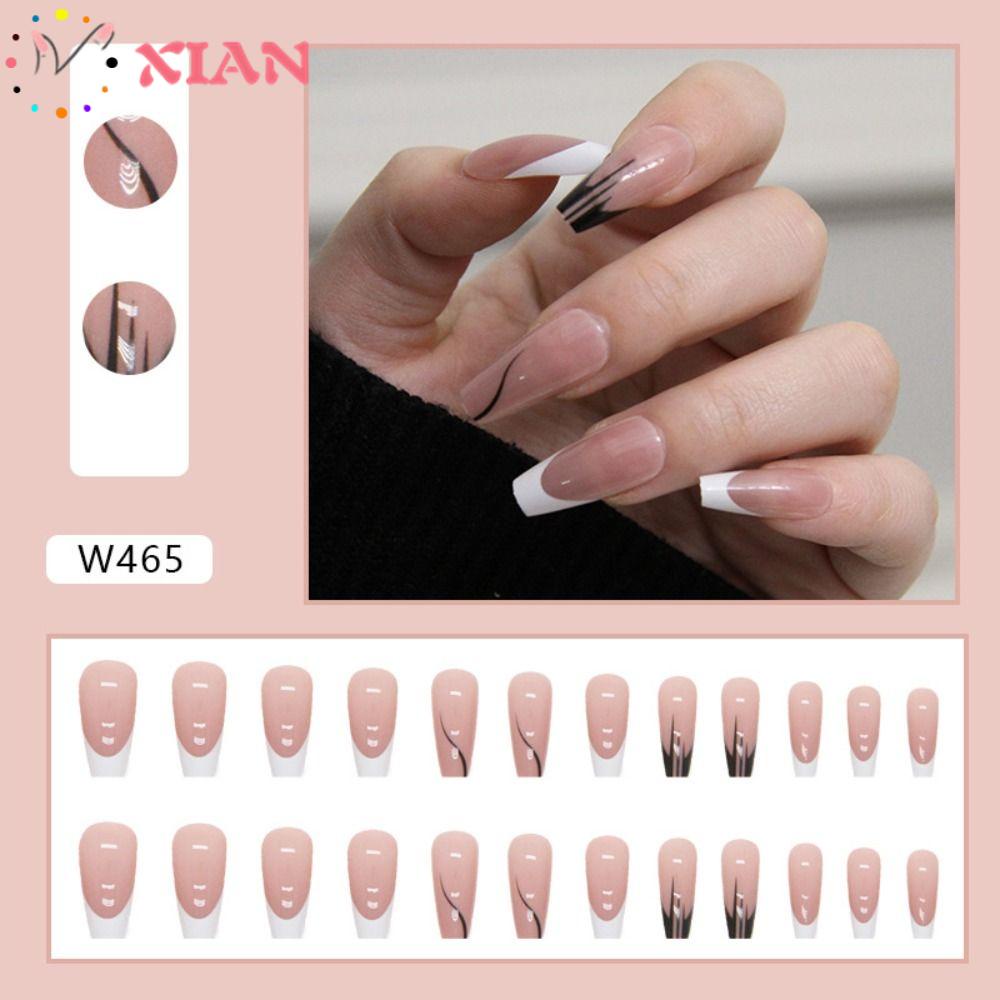 XIANTIN Set 24 Móng Tay Giả Có Thể Tháo Rời