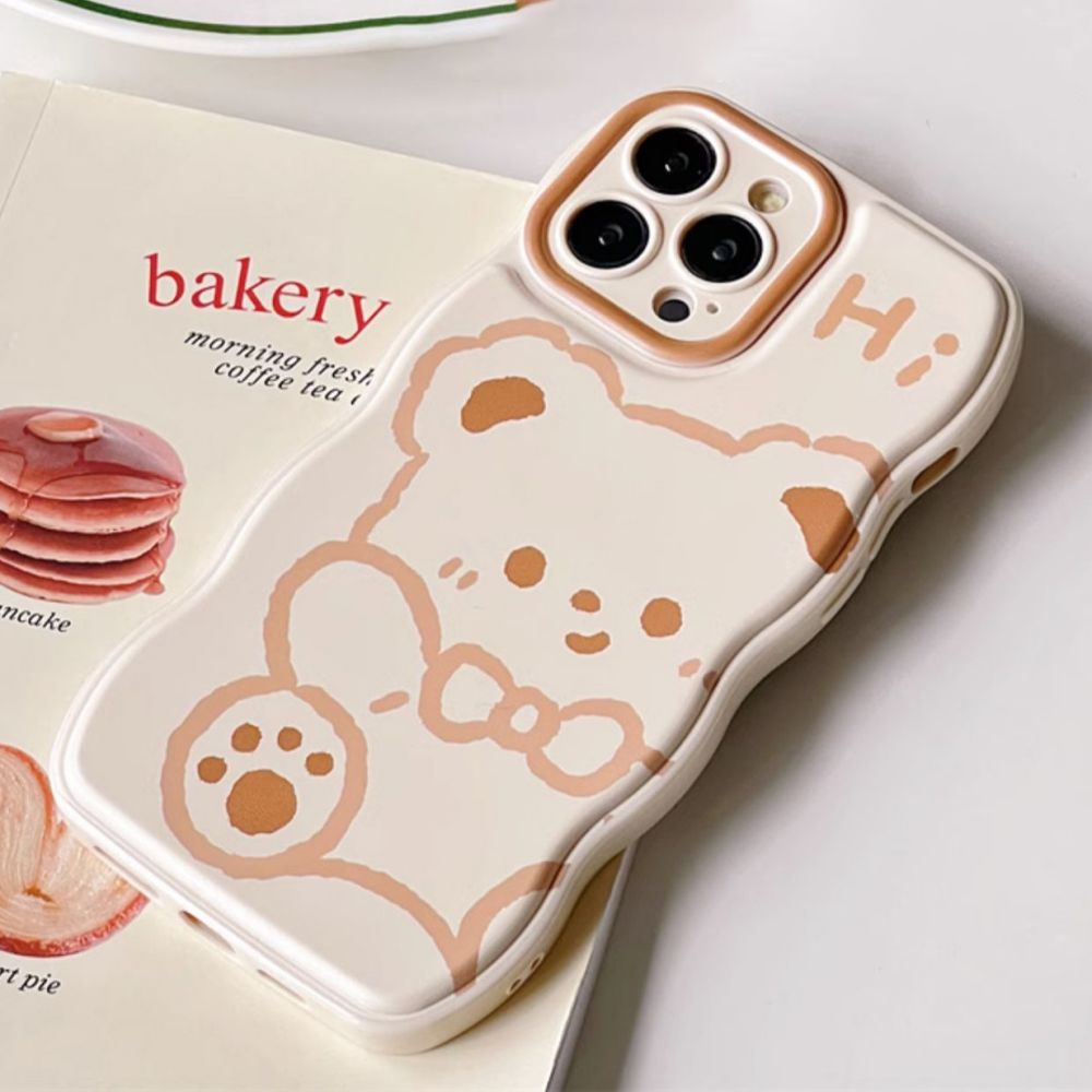 Ốp Điện Thoại TPU Mềm Chống Sốc In Hình Gấu Hoạt Hình Dễ Thương Cho IPhone 11 12 13 14 Pro Max