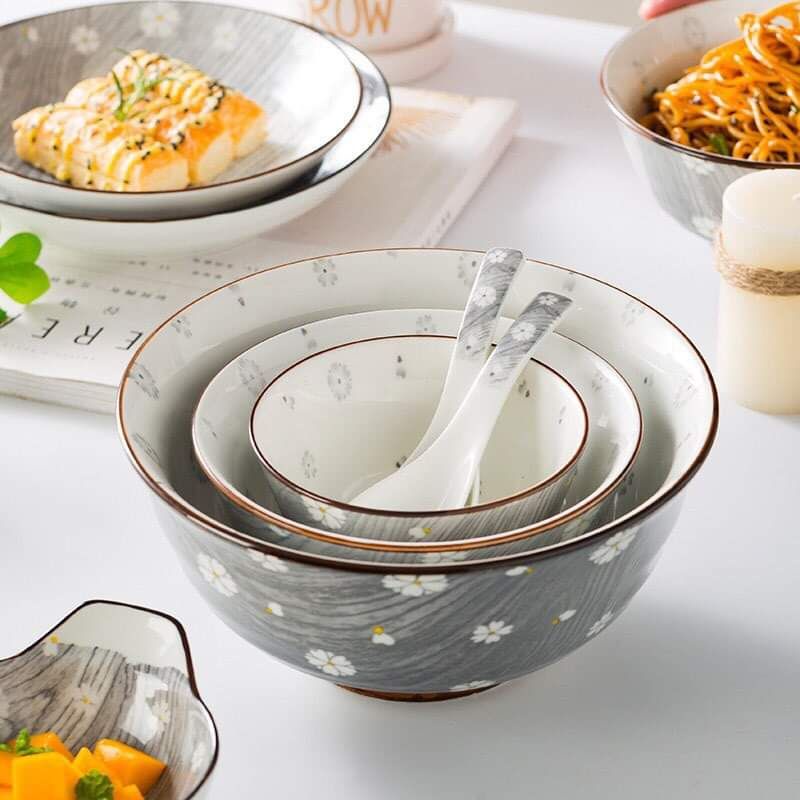 Bát cơm _ đĩa muối sứ Trống Đồng Thái Huy Bát Tràng  .