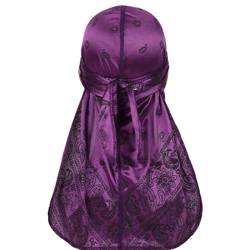 Designer Mũ Durag Cap Lưỡi Trai Lụa Cao Cấp Thiết Kế Gợn Sóng Doo Rags