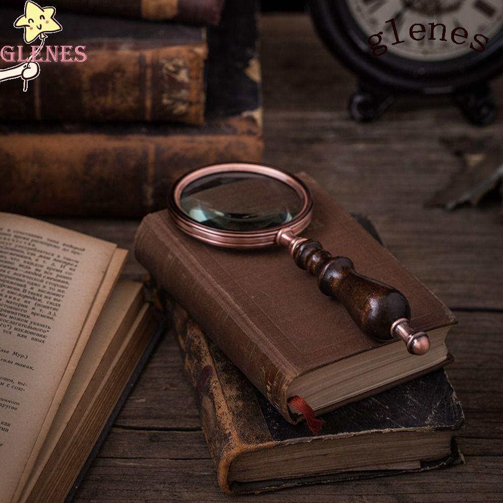 GLENES Kính Lúp Cầm Tay Phong Cách Retro Chất Lượng Cao