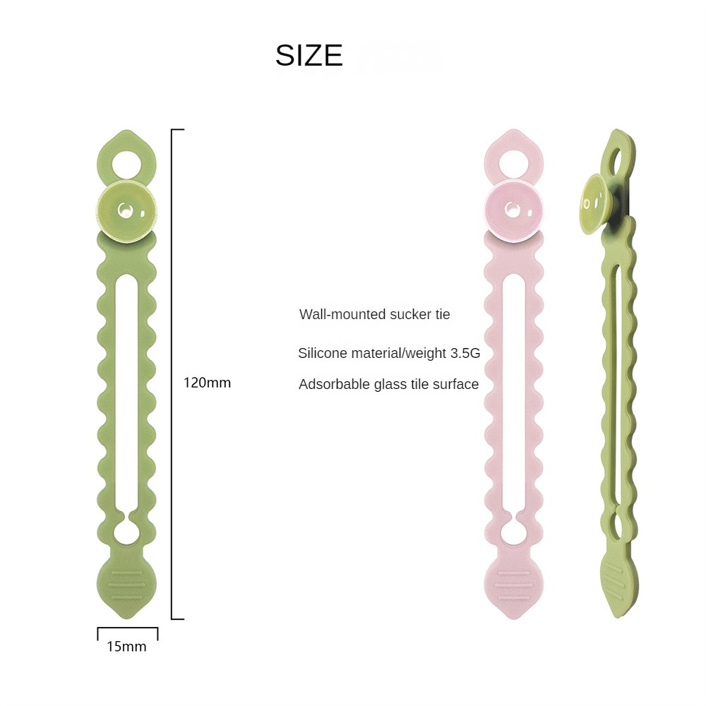 Set 16 Dây Quấn Cáp Sạc / Tai Nghe Gắn Tường Bằng Silicon Kích Thước 120 * 15mm