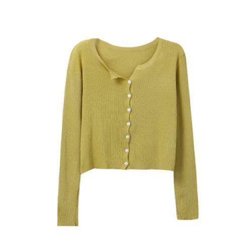 Áo Khoác Cardigan Dệt Kim Mỏng Tay Dài Chống Nắng Màu Trắng Thời Trang Mùa Hè Hàn Quốc Mới Cho Nữ