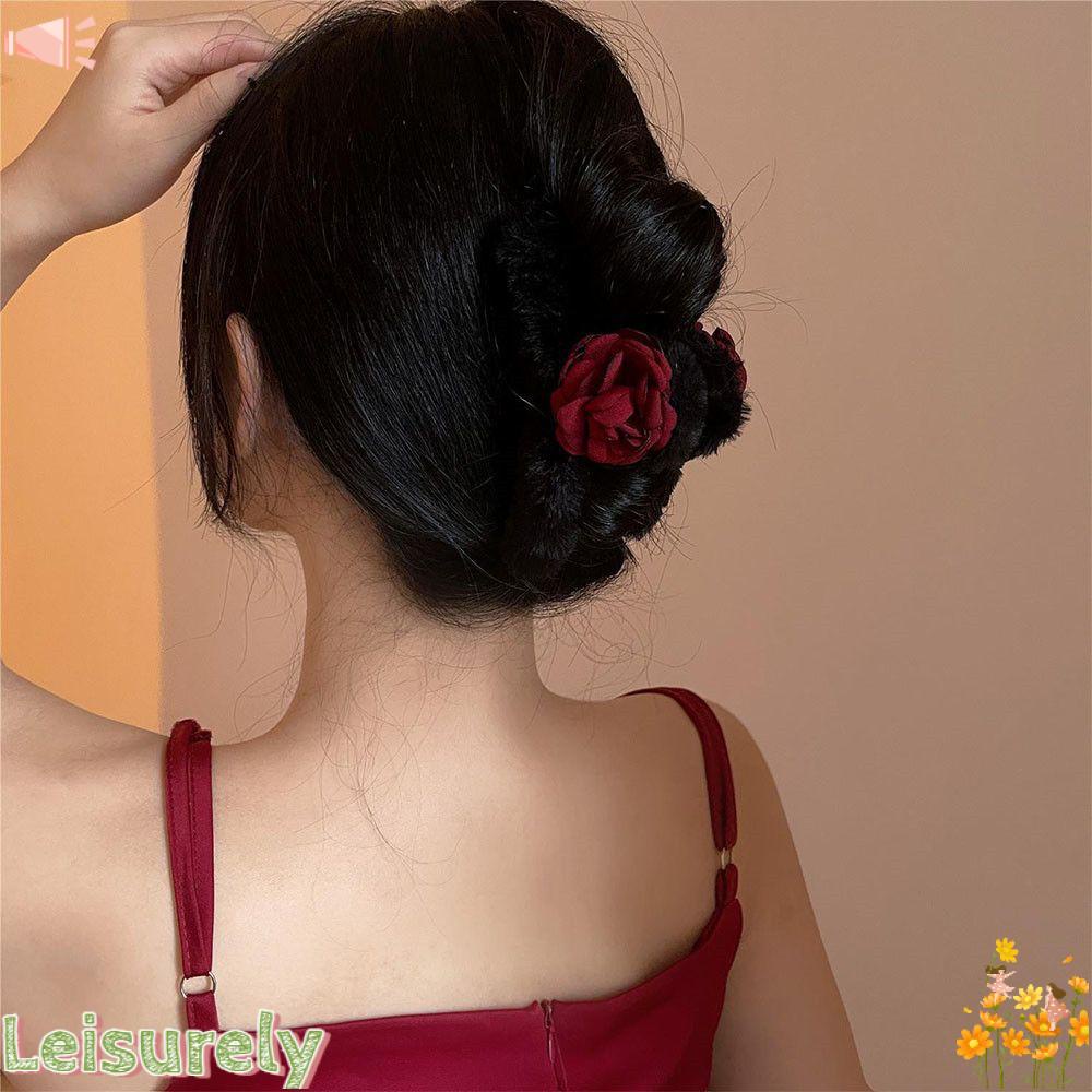 LEILY Kẹp Càng Cua Bằng Lông Nhung Dễ Thương Xinh Xắn