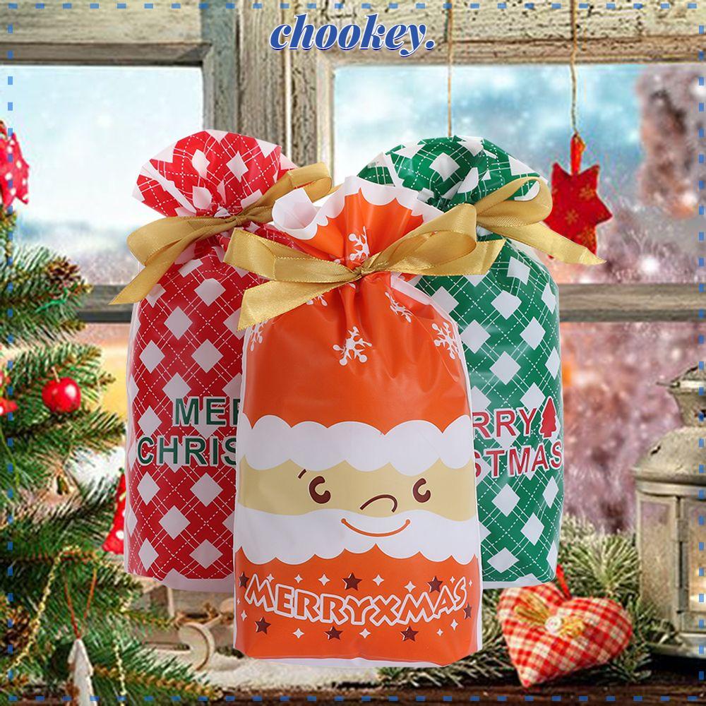 CHOOKEY Bộ 10 Túi Đựng Kẹo Giáng Sinh Dễ Thương