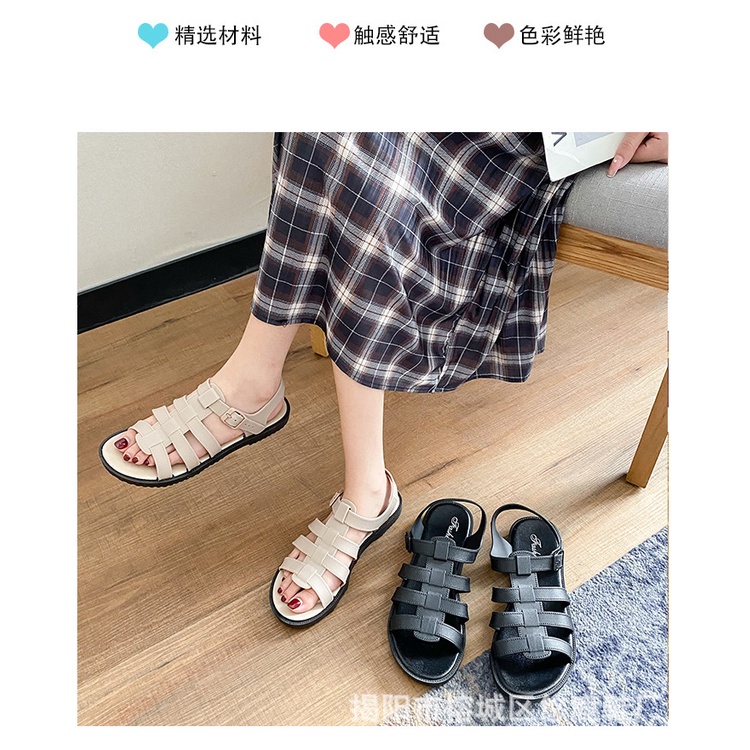 Xăng đan Đế Bằng Thời Trang Đi Biển Mùa Hè Cho Nữ