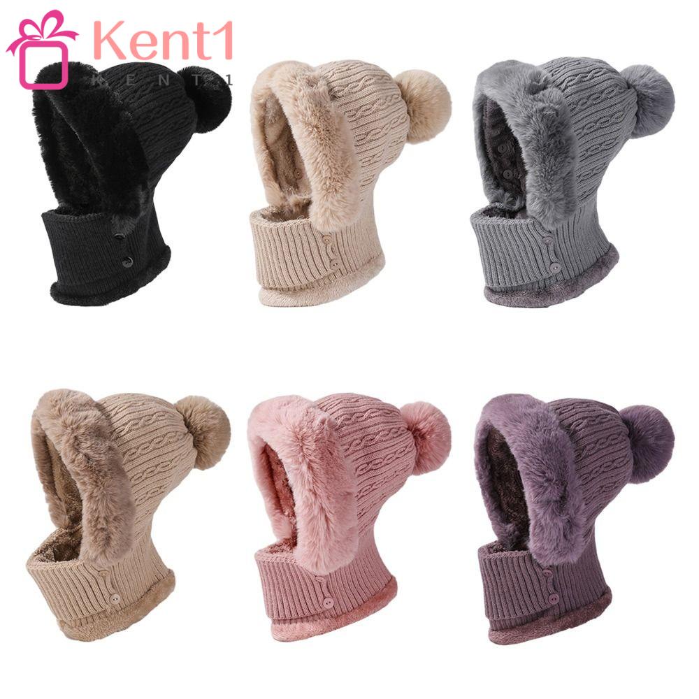 KENT1 Mũ Len Che Mặt Bảo Vệ Tai Khi Trượt Tuyết Cho Nữ