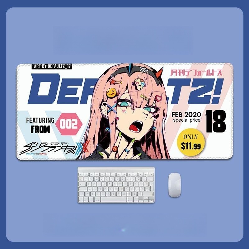 Tấm Lót Chuột Và Bàn Phím in Hình Darling in the FRANXX Hai Chiều Màu Hồng Dễ Thương