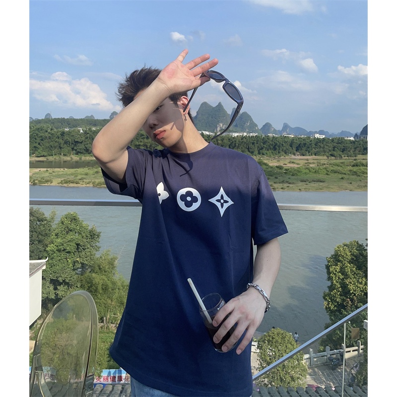 Áo Thun Tay Ngắn In Ba Hoa Thời Trang Chất Lượng Cao L 66Yi6U56