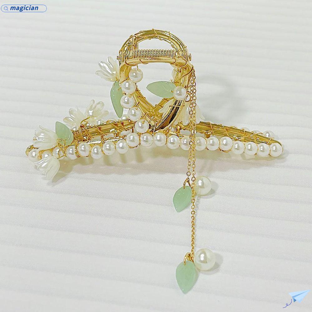 MAG Kẹp Tóc Tua Rua Bằng Kim Loại Phong Lan Mori Mới Cho Nữ