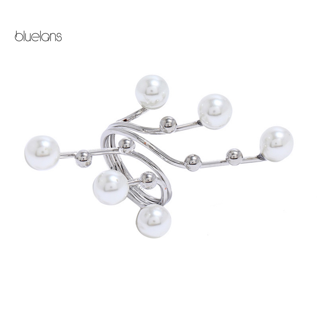 Nhẫn Hở Đính Ngọc Trai Nhân Tạo Kiểu Dáng Thanh Lịch Thời Trang