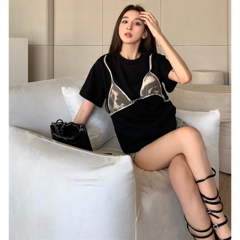 Áo Thun Tay Ngắn In Hình Ly Tam Giác Độc Đáo Cá Tính