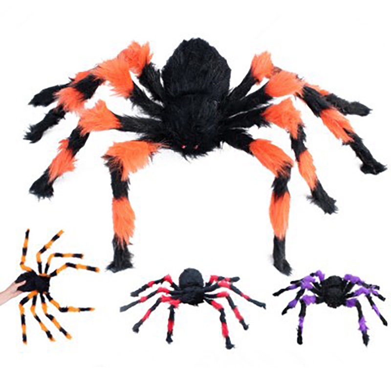 Mạng Nhện Khổng Lồ Màu Đen 30CM Trang Trí Halloween
