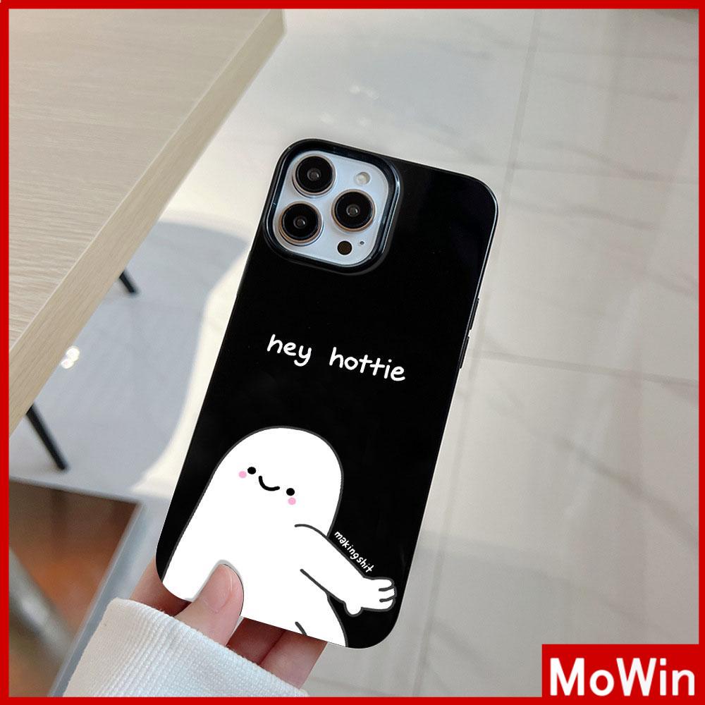 For iPhone 14 Pro Max iPhone Case Glossy TPU Candy Case Soft Case Shockproof Protection Camera Cute Little White Man Compatible with iPhone 13 Pro max 12 Pro Max 11 xr xs max 7 8