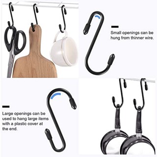 Móc sắt treo đồ hình chữ s màu đen tiện dụng