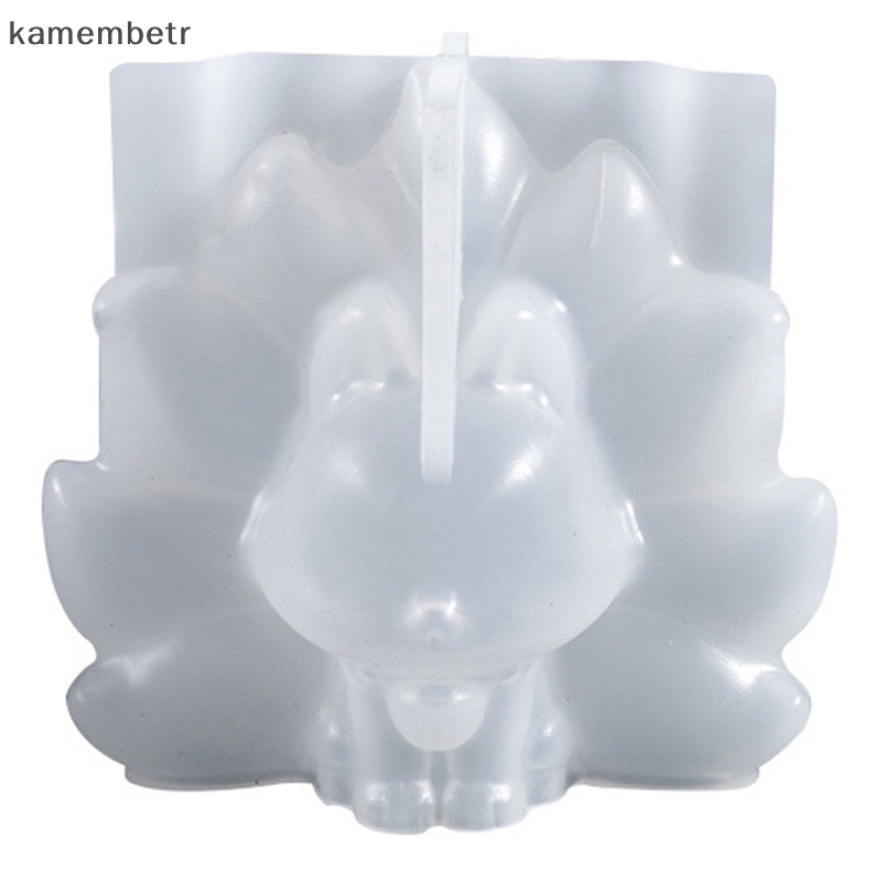 Khuôn Silicone Làm Trang Sức Nhựa Epoxy Resin 3D Hình Cáo Chín Đuôi DIY