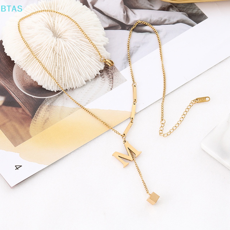 Vòng cổ Bằng Thép Titan Mặt Khối Lập Phương M Màu Sắc Cá Tính Dành Cho Nữ