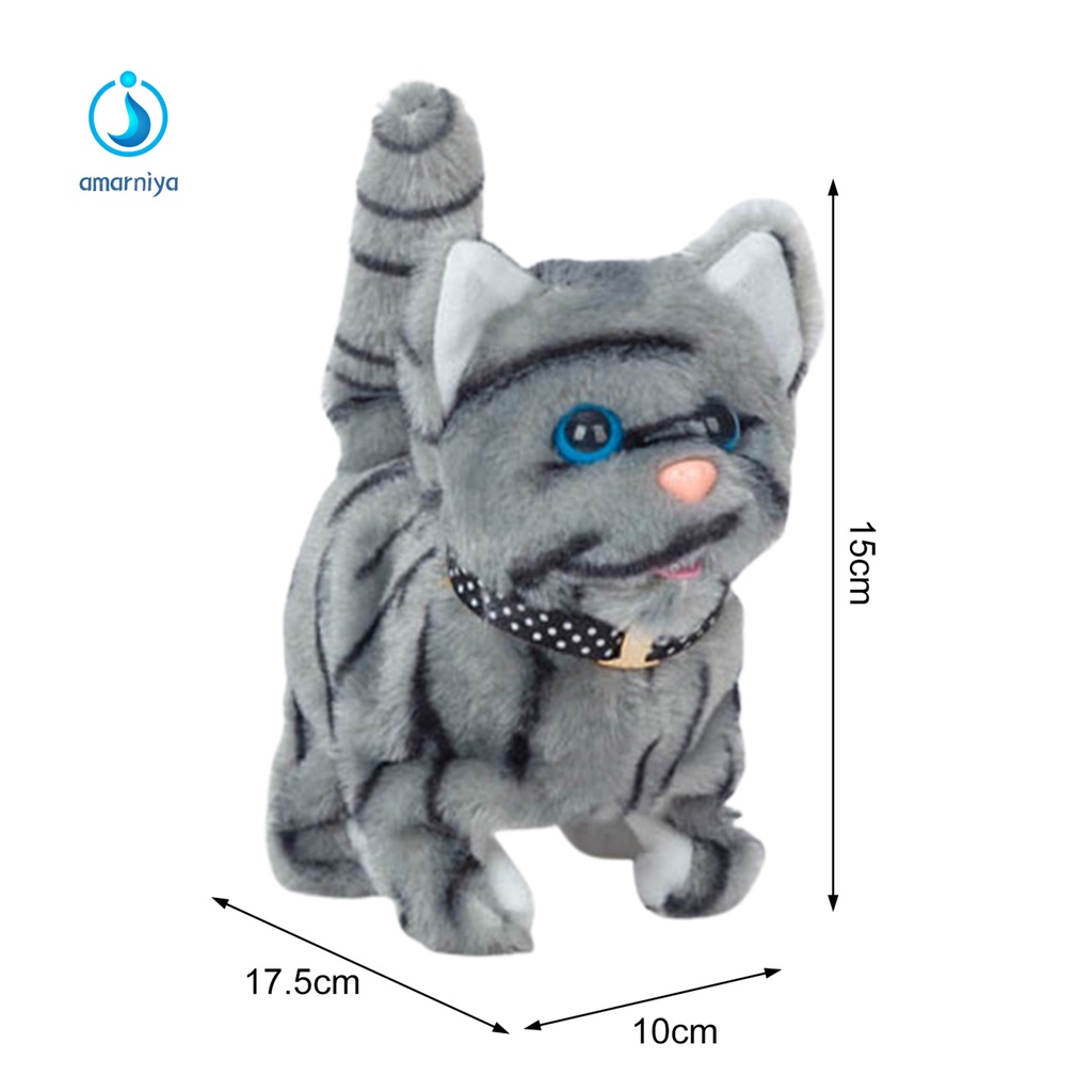 (Shop Amart) Đồ Chơi Mèo Nhồi Bông Điện Tử Dễ Thương