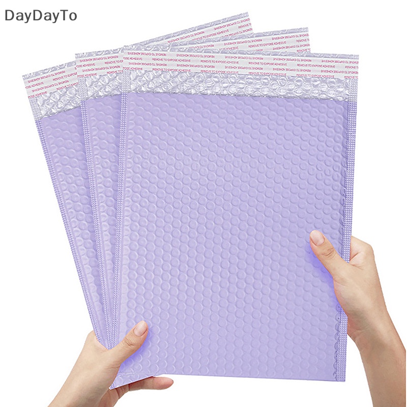 Daydayto Set 10 Túi Bong Bóng Màu Tím Tự Đóng Gói Hàng Bảo Vệ Chống Rơi Bền Bỉ Dùng Làm Quà Tặng