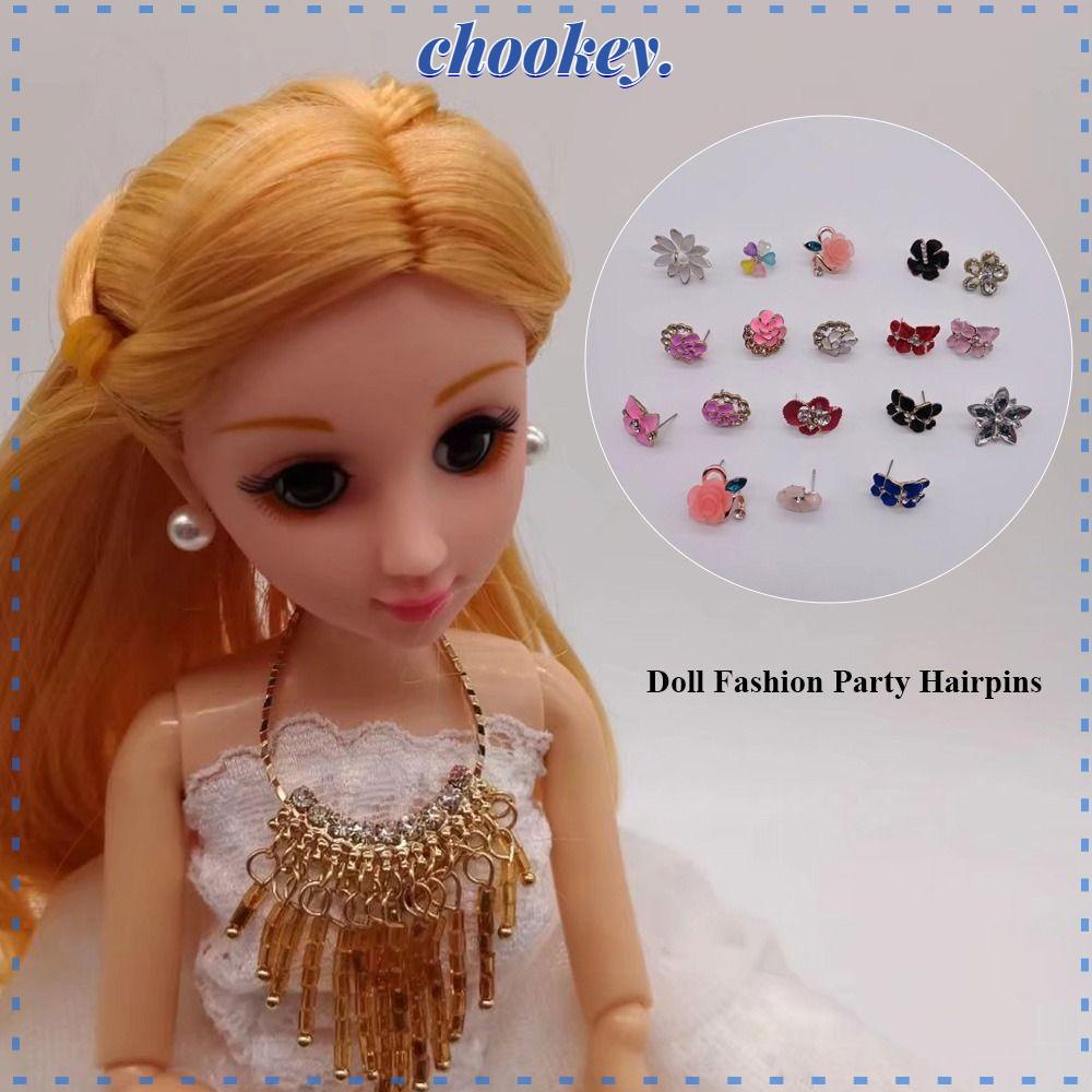 CHOOKEY Set 10 Kẹp Tóc Nhiều Kiểu Dáng Xinh Xắn Cho Búp Bê