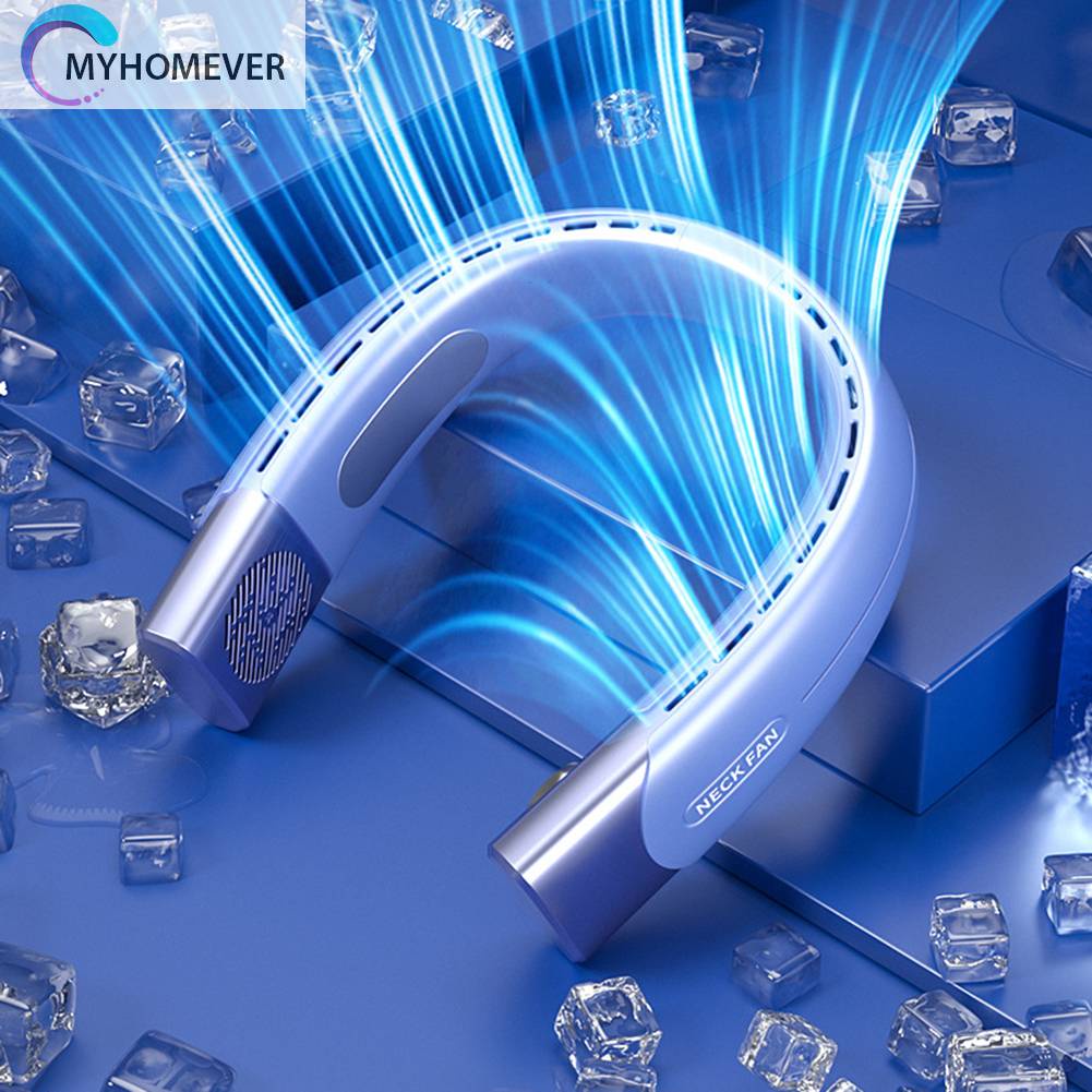 Quạt Đeo Cổ 3000mAh Rảnh Tay Dùng Trong Nhà Và Ngoài Trời