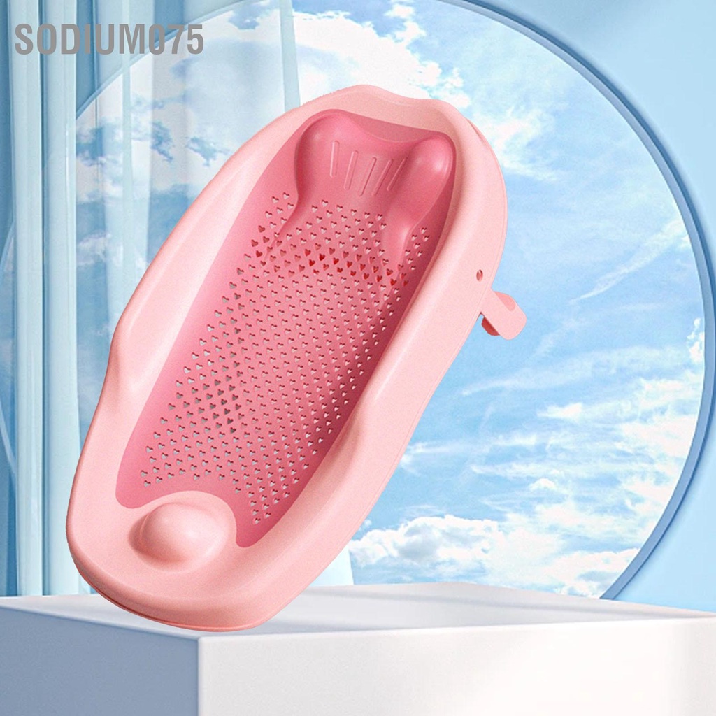 Sodium075 Hỗ trợ tắm cho bé Ngồi và nằm Giá đỡ vòi hoa sen trẻ sơ sinh Đệm chống trượt Bồn có lưới