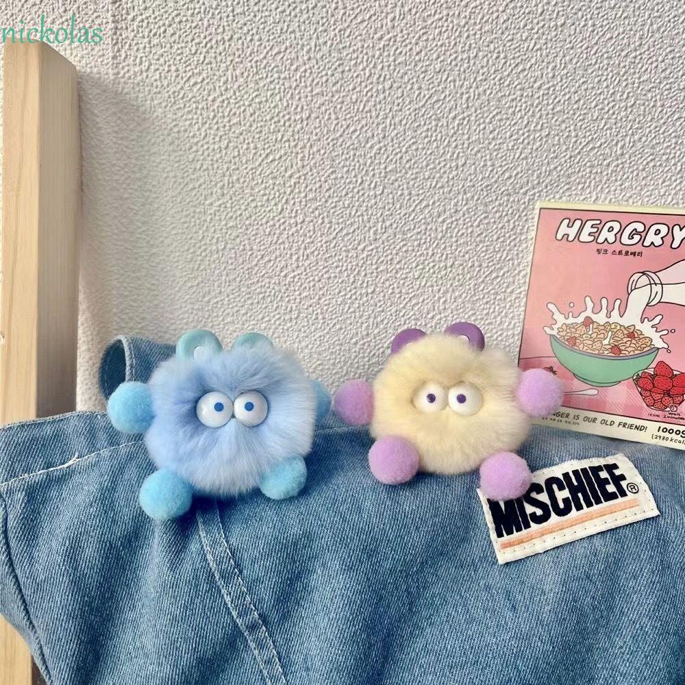 NICKOLAS Briquettes Phụ Kiện Làm Móc Khóa / Dây Chuyền / Móc Khóa Bằng Lông Nhung Diy Sáng Tạo Cho Nữ