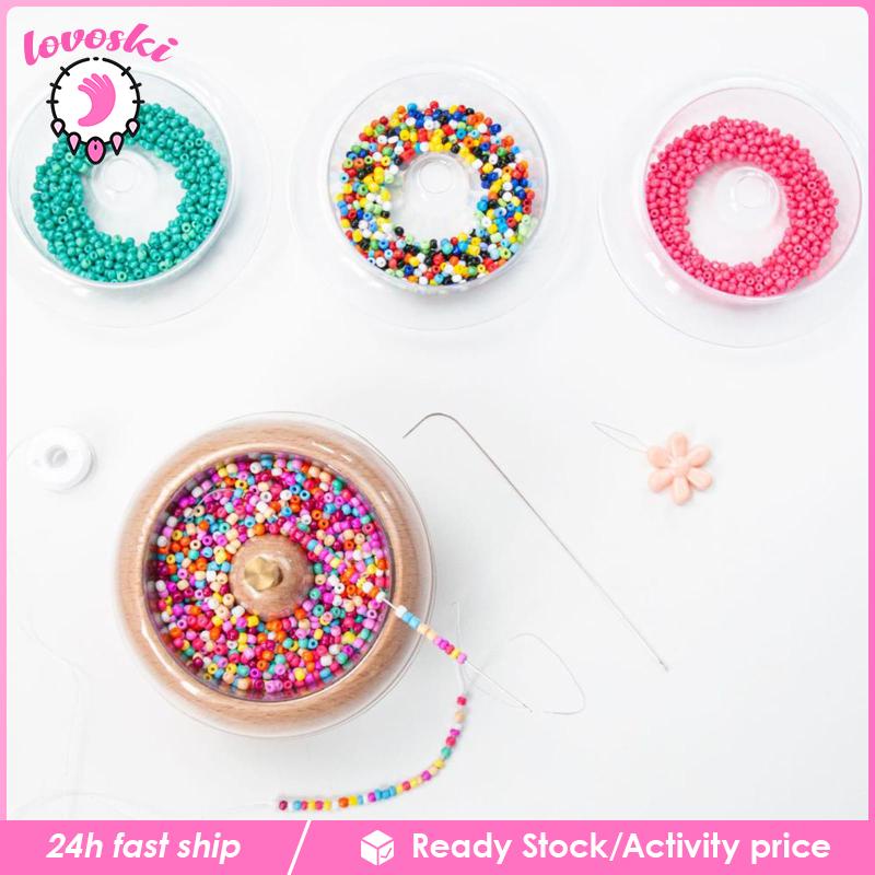 Bộ Tô Và Hạt Cườm Bằng Gỗ Dùng Làm Trang Sức Thủ Công DIY