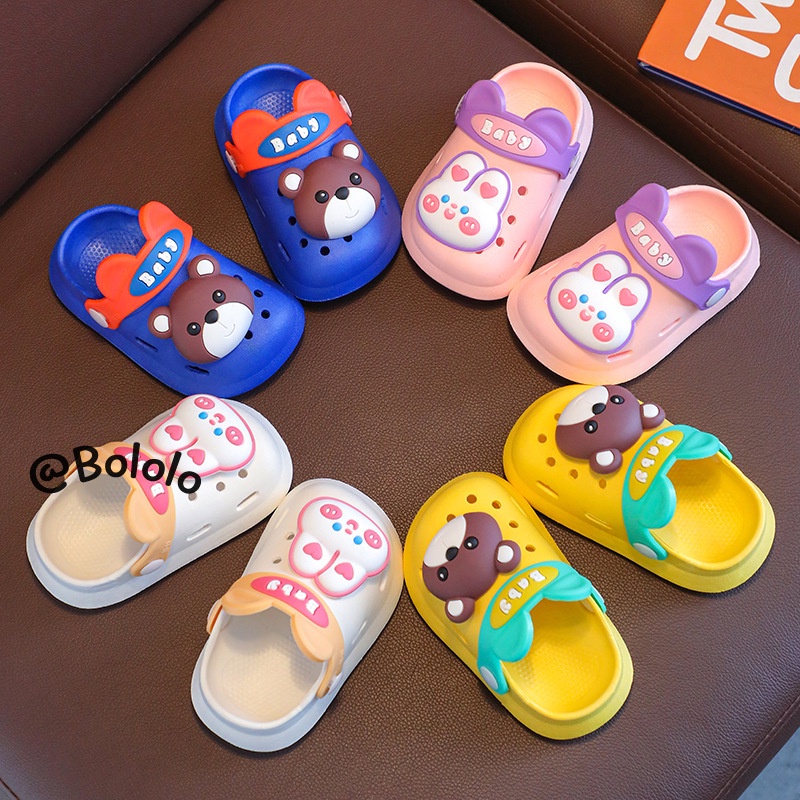 Bololo Dép Đi Trong Nhà Đế Mềm Chống Trượt Thoải Mái In Họa Tiết Hoạt Hình Đáng Yêu Cho Bé