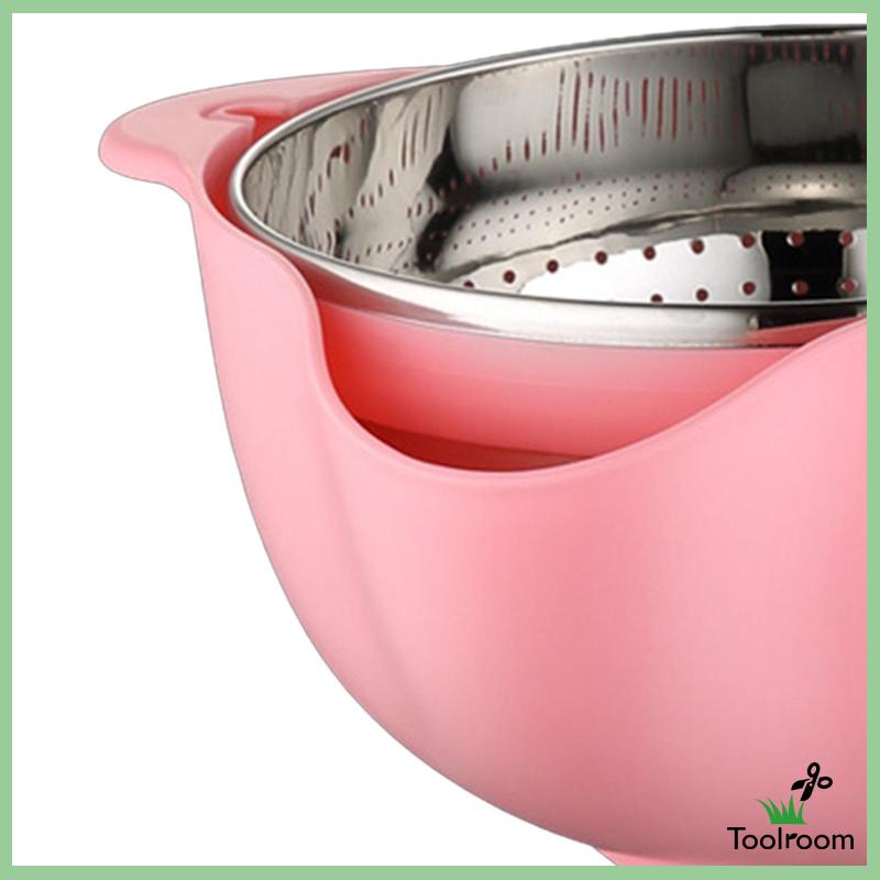 Rổ Hai Lớp Sức Chứa Lớn Để Ráo Nước Rau Củ Quả Tiện Dụng