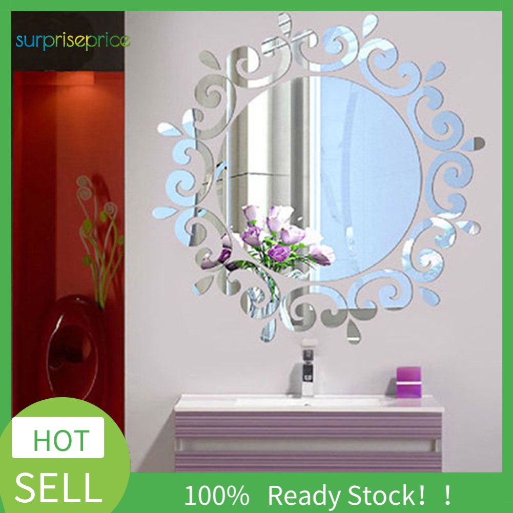 Miếng Dán Tường Hiệu Ứng Gương 3D DIY Trang Trí Nhà Cửa