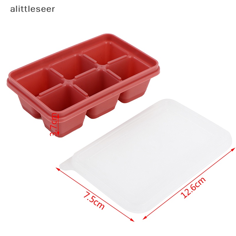 Khuôn Silicone Làm Đá Viên Hình Vuông Nhiều Màu Có Nắp Đậy Tiện Lợi