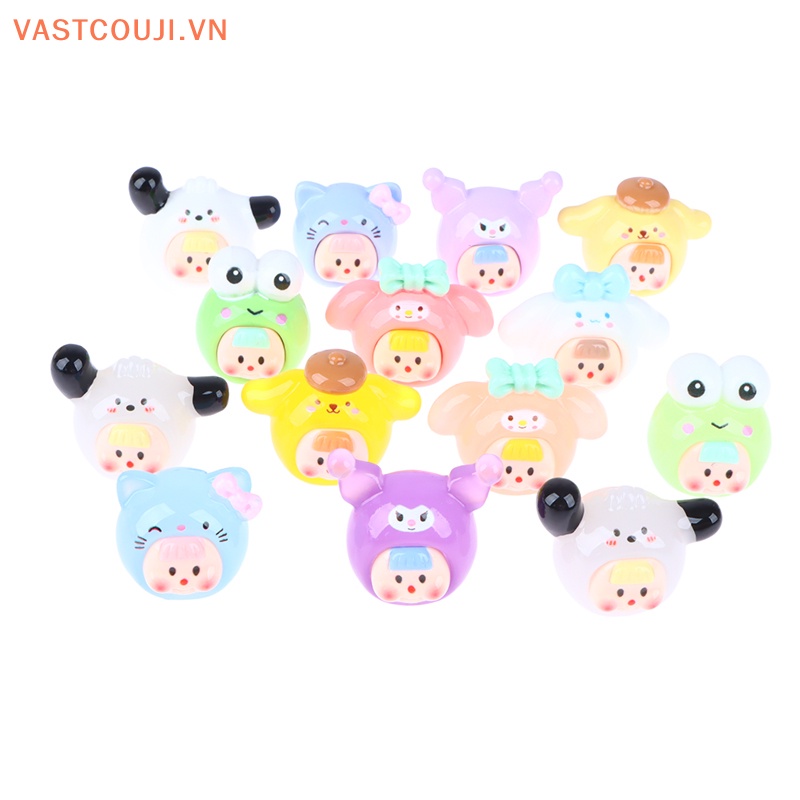 Mặt Trang Sức Nhựa Resin Mini 3D Hình Bé Gái Hoạt Hình DIY Sáng Tạo Dễ Thương