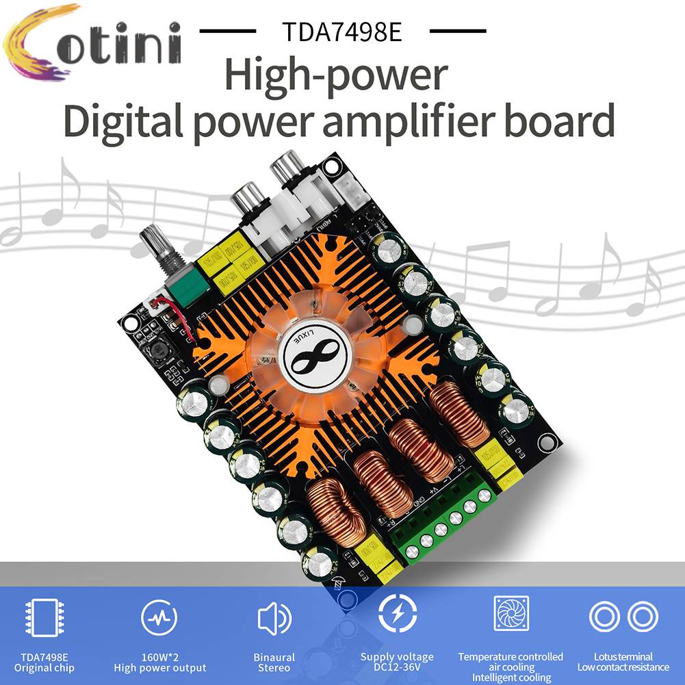 Bảng Mạch Khuếch Đại Âm Thanh TDA7498E 2.0 160Wx2 DC 12V-36V